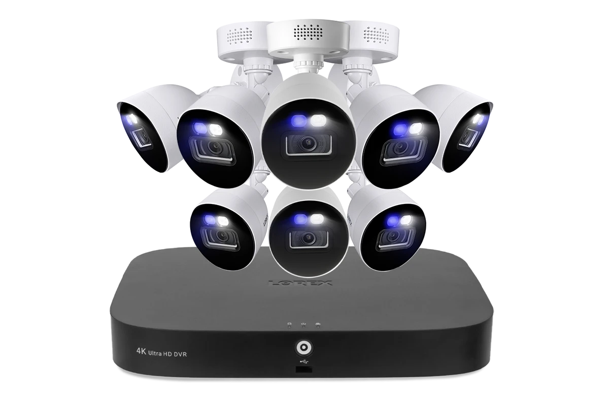 Lorex 4K 20-Channel Security Camera System (16 Wired + 4 Wireless) with 2TB DVR & 8 Smart Deterrence Cameras - Home & Business Surveillance Solution