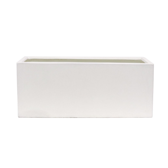 Waihou White Outdoor Planter Medium - Modern Garden Flower Pot for Patio, Balcony & Backyard Decor