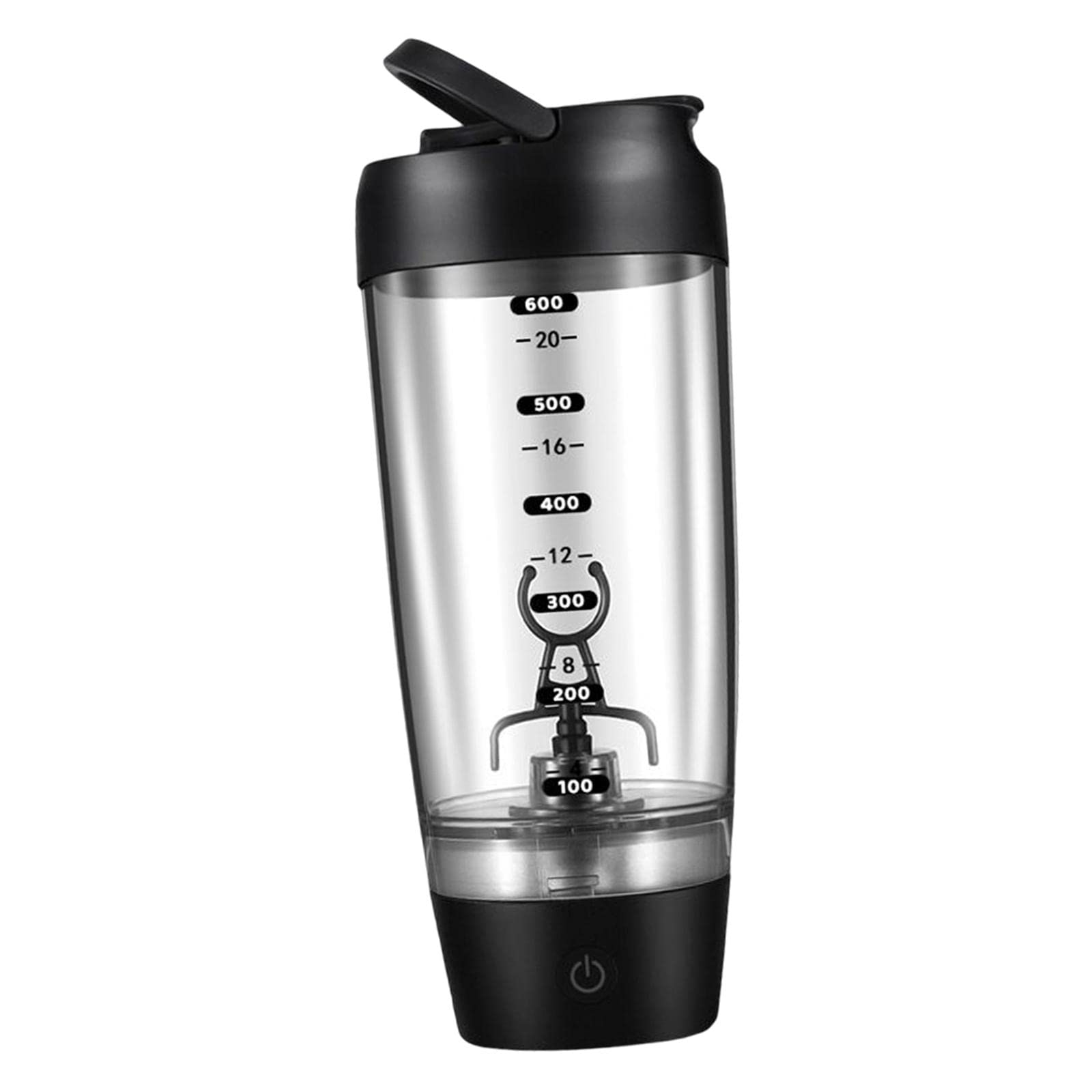 JAYIOLA Electric Protein Shaker Bottle - 20 oz Portable Blender Cup for Protein Shakes, Smoothies & Meal Replacement Drinks - Ideal for Gym, Workout & Fitness Enthusiasts - Black