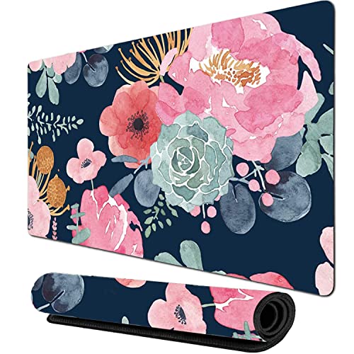 Blue Pink Green Red Floral