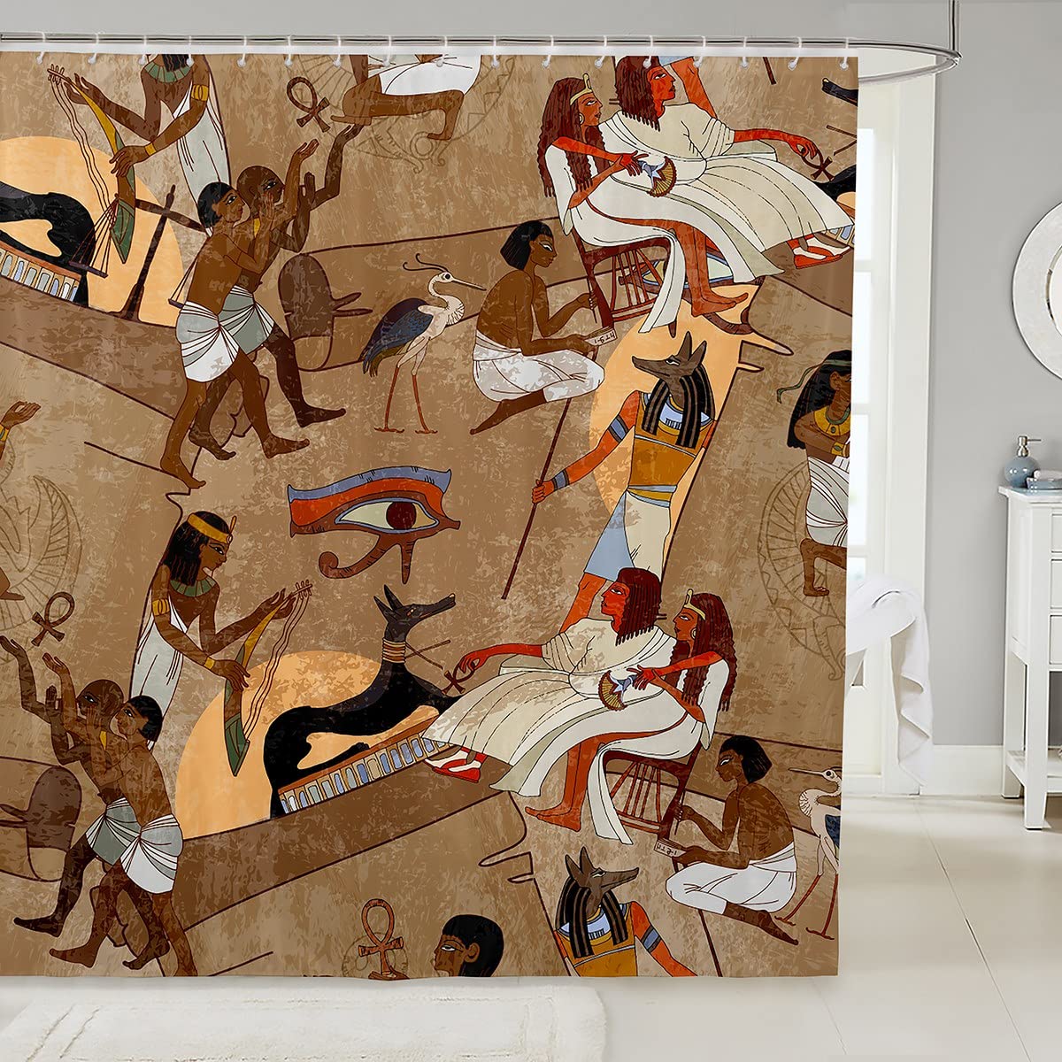 Ancient Egyptian Culture Bathroom Shower Curtain - 72