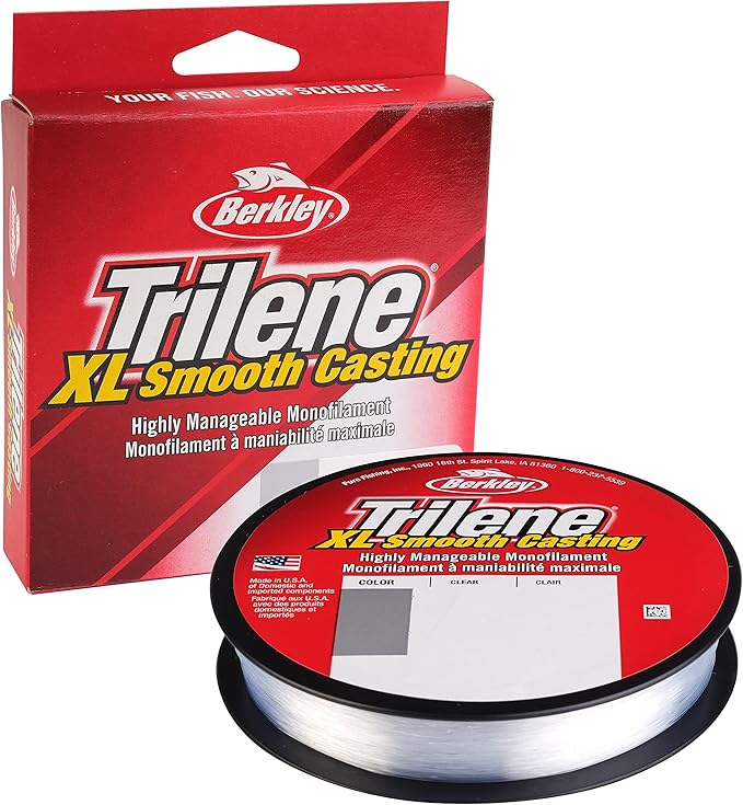Berkley Trilene XL Mono Fishing Line - 20lb Test, 270 Yards, Clear - Premium Monofilament for Freshwater & Saltwater Fishing, Casting & Trolling
