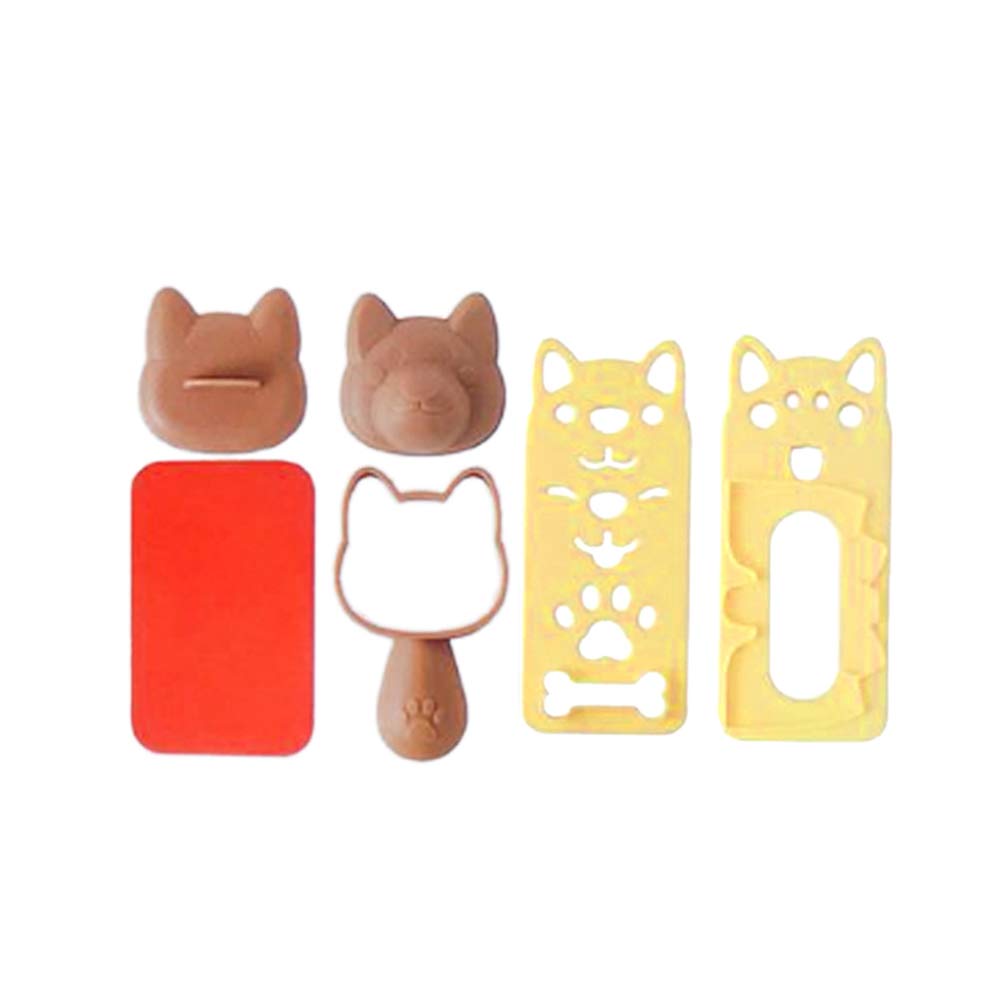Bestonzoon 1 Set Puppy Shaped Rice Ball Mold & Sandwich Cutter - Kids Safe Kitchen Tools for Bento, Cake Decorating & DIY Snacks at Home