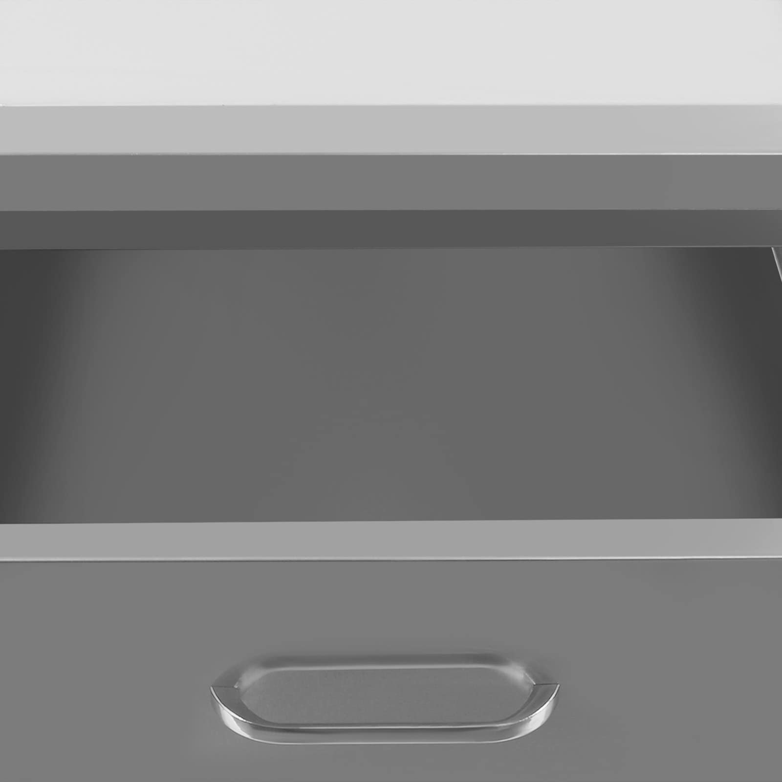 Stainless Steel Commercial Kitchen Prep Table with Drawer - Heavy Duty 24x24x37.4 Inch Restaurant Work Table for Food Preparation, Bars & Catering - Silver (XWDHJ8) - Perfect for Professional Kitchens, Home Chefs & Food Service Businesses
