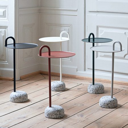 HAY Bowler Side Table in Pale Brown - Modern Minimalist End Table for Living Room, Bedroom & Office