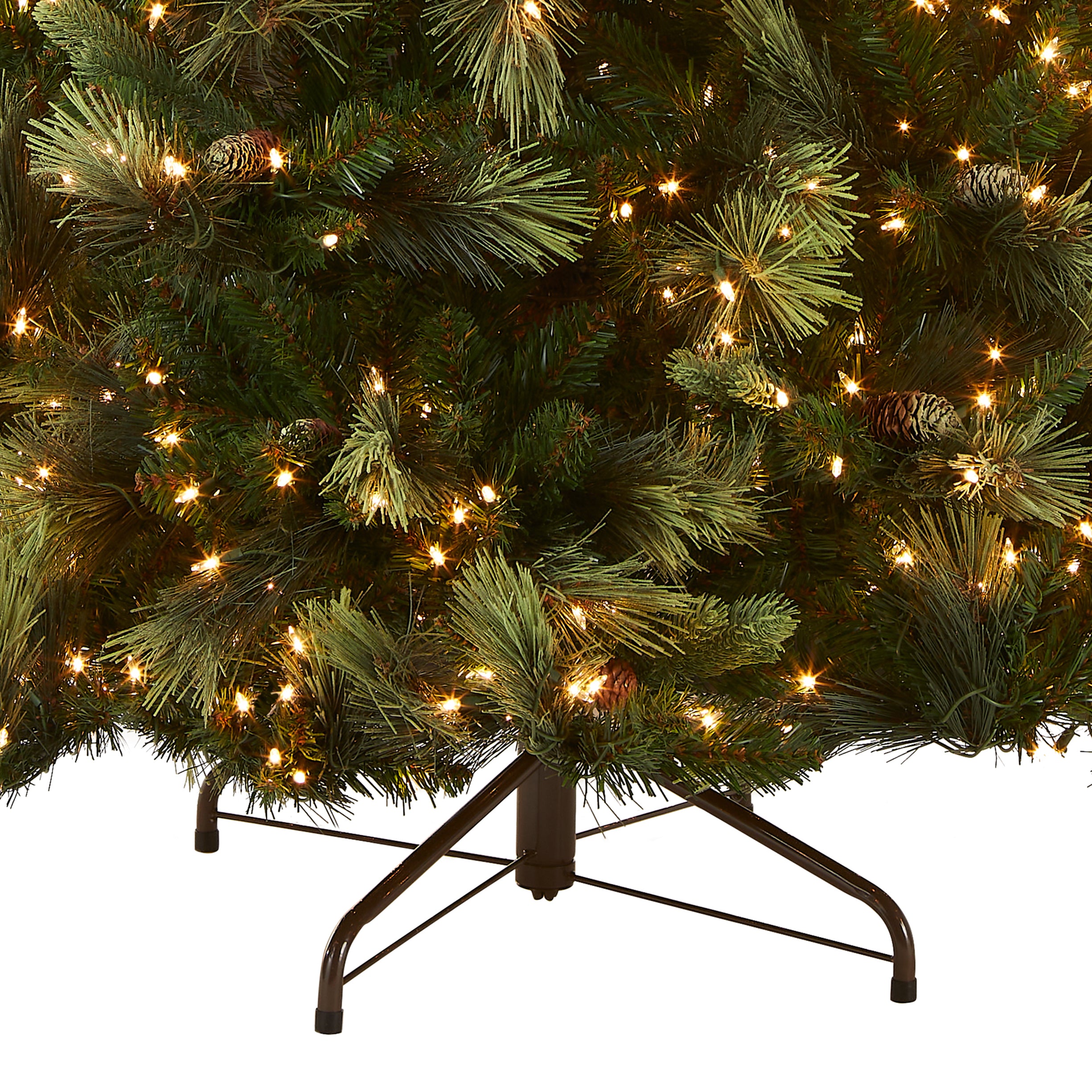 7.5 ft Pre-Lit Artificial Carolina Pine Christmas Tree with 1000 Clear LED Lights - Perfect for Living Room, Office & Holiday Decorations