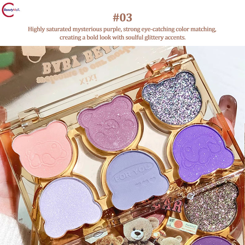 XIXI Professional 6-Color Eyeshadow Palette - Highly Pigmented, Long-Lasting Makeup for Day & Night Looks - Perfect for Office, Party & Special Occasions
