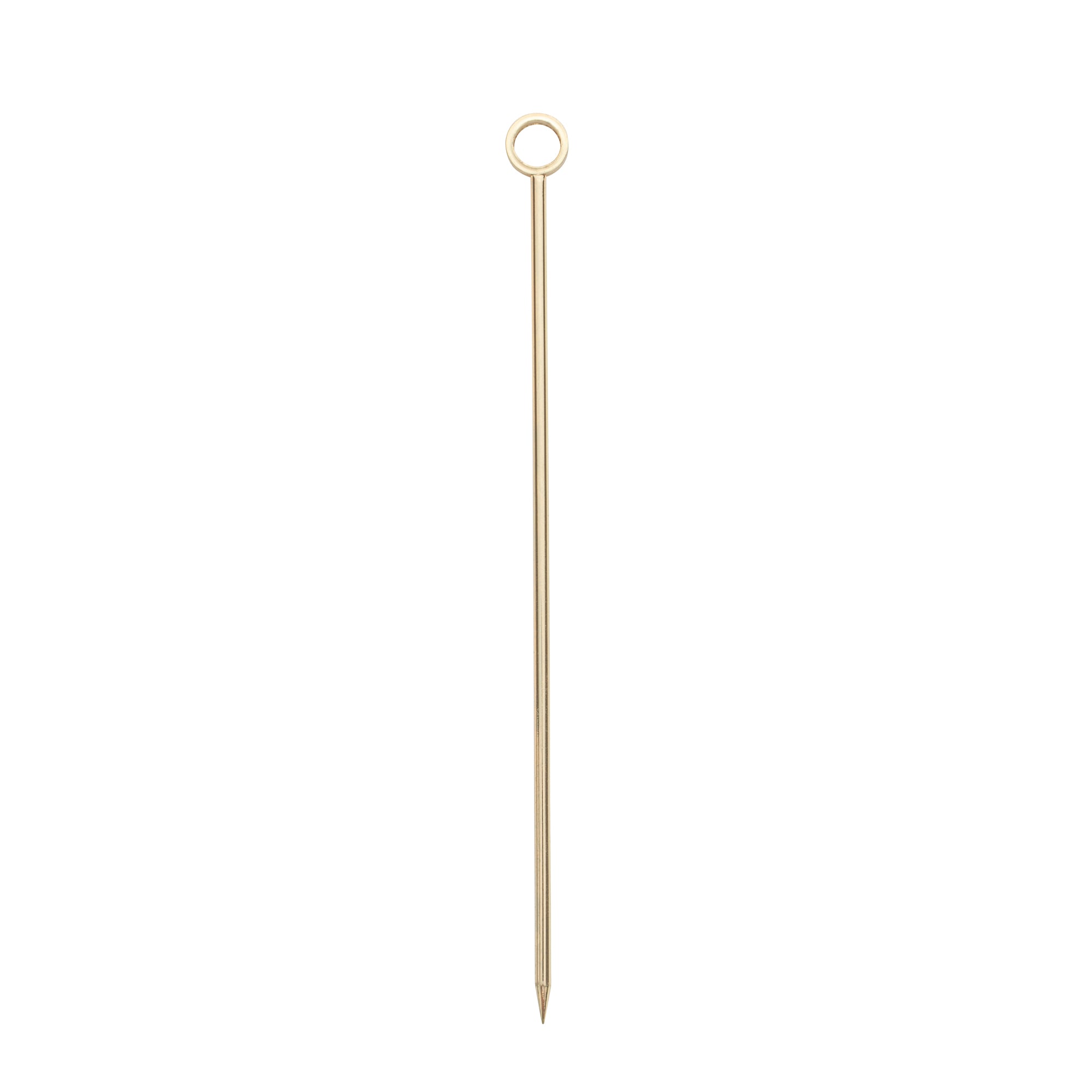 Bar Lux Gold Plated Stainless Steel Cocktail Picks - Set of 10 (4.5 Inch) - Elegant Drink Stirrers for Cocktails, Martinis & Beverages - Perfect for Home Bars, Parties & Wedding Receptions