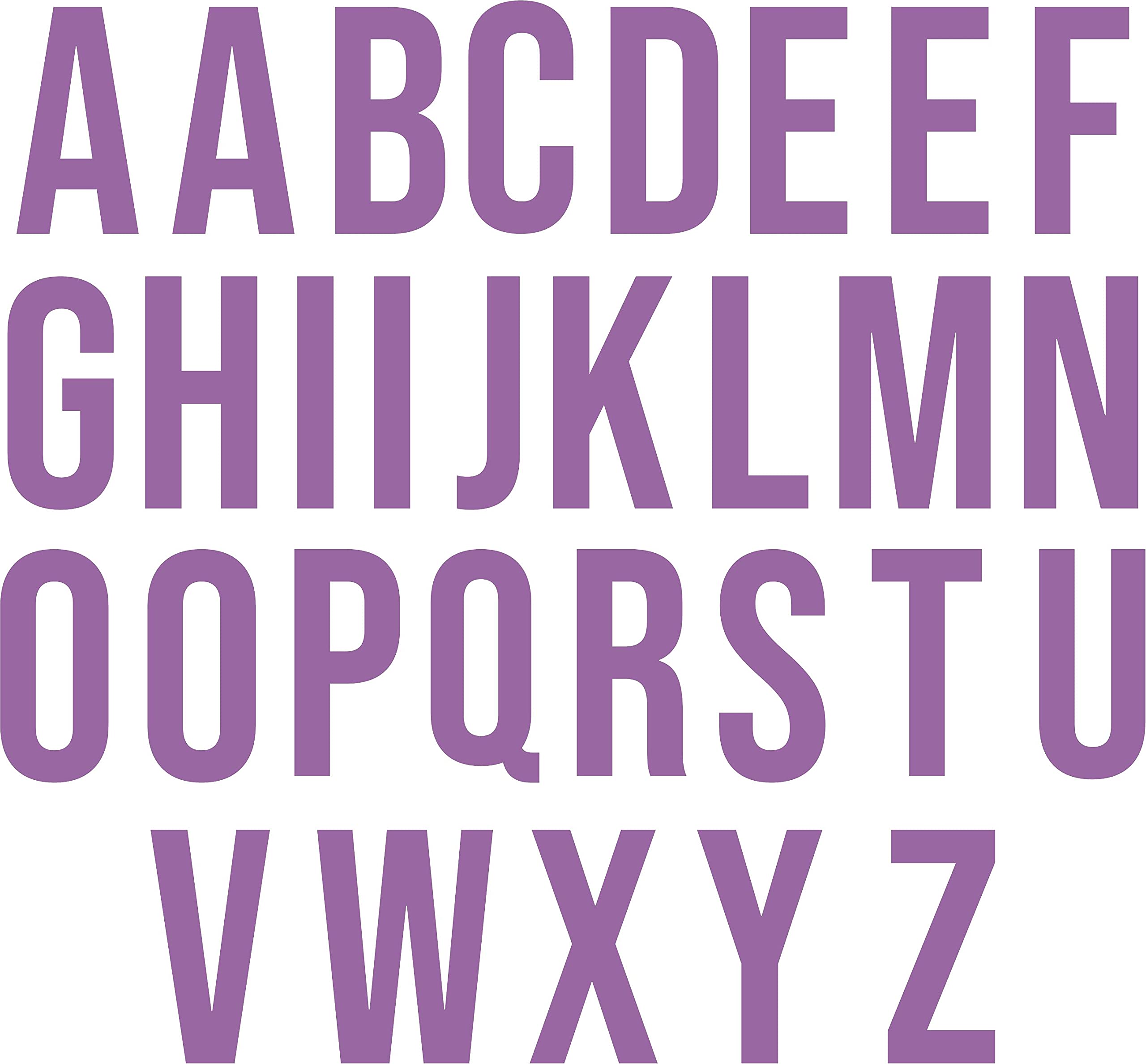SEC Apparel 1.5 Inch Tall Purple Iron on Letters for DIY T-Shirts, Jackets & Crafts - Heat Transfer Vinyl for Custom Clothing & Personalized Gifts
