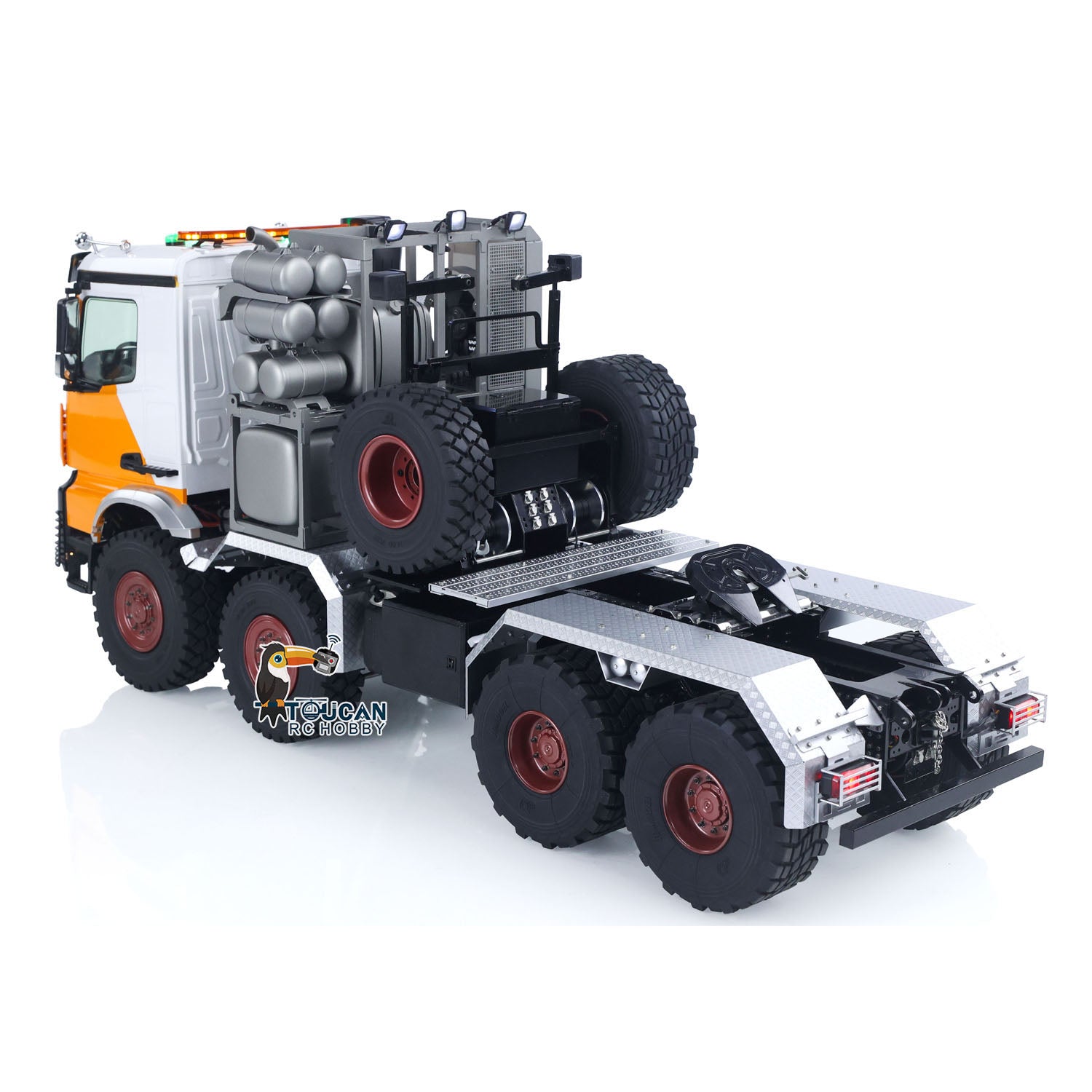 1/14 Scale 8x8 Metal RC Off Road Tractor Truck - Ar3363 Remote Control Lorry with Differential Lock, 3-Speed Gearbox & I6S Radio - Ideal for Off-Road Adventure, Crawling & Heavy Duty Play