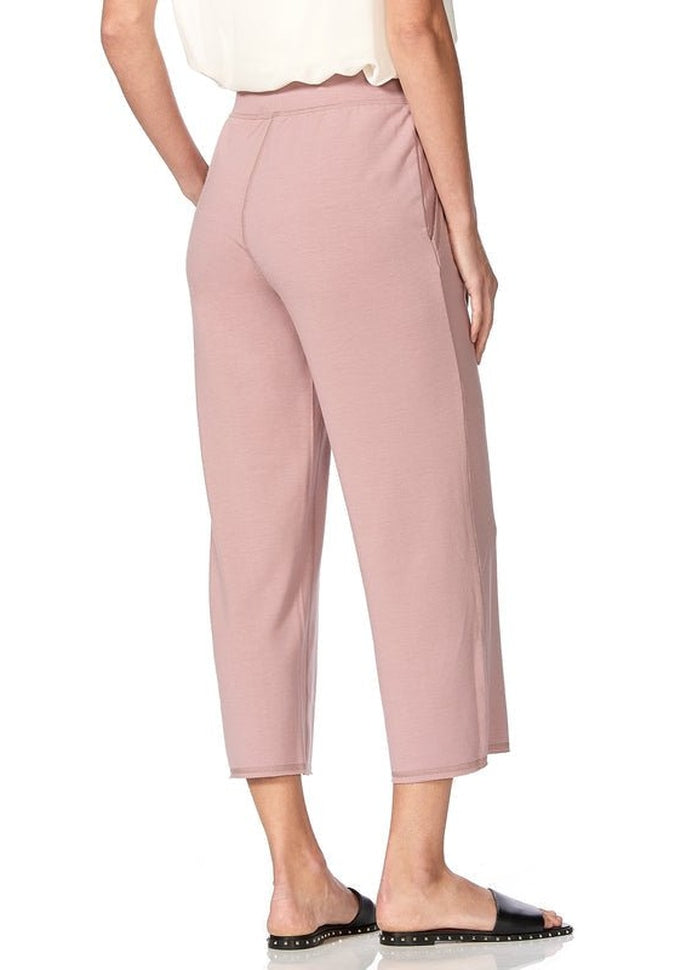 HUE Curbside Cropped Wide Leg Pants for Women - Comfortable High Waisted Trousers (Sizes S/M) - Perfect for Office Wear, Casual Outfits & Travel