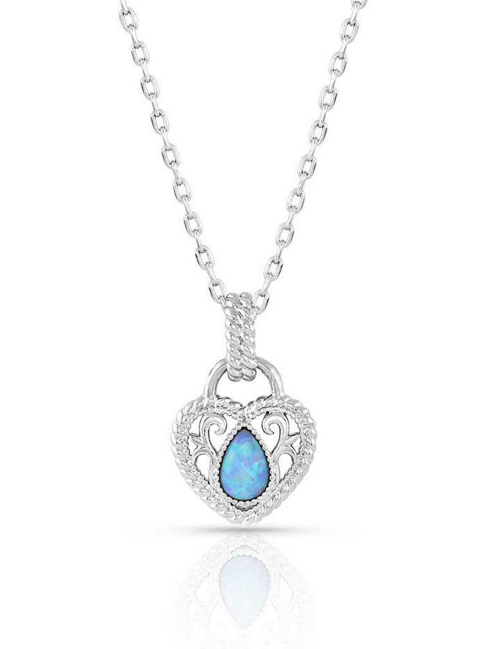 Montana Silversmiths NC5114 Women's Gleeful Heart Necklace - Sterling Silver Pendant for Valentine's Day, Anniversary & Romantic Gifts