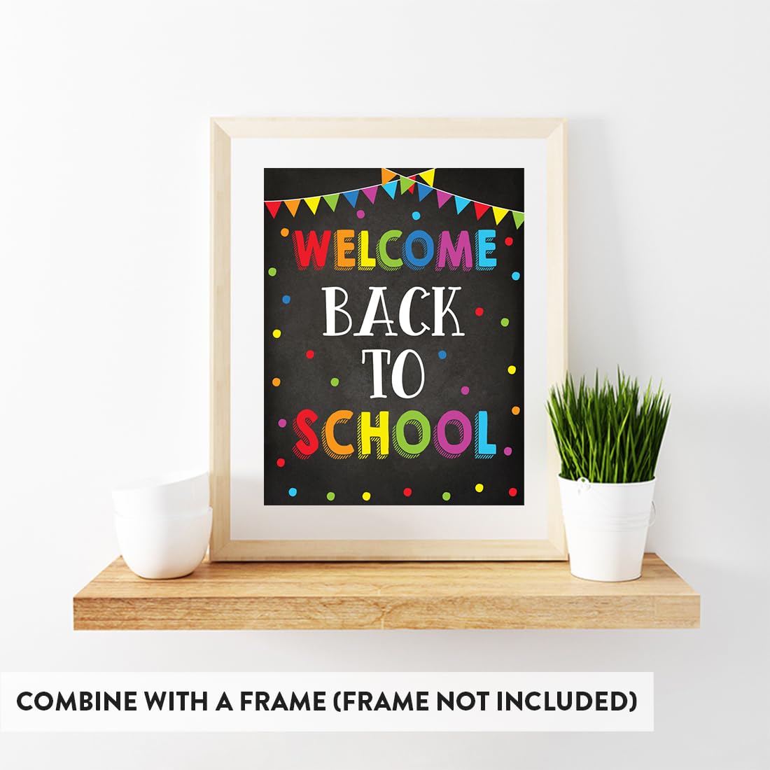 8.5x11 Inch Welcome Back to School Motivational Posters for Classroom & Homeschool - Andaz Press Teacher Wall Art Decor with Inspirational Quotes (1-Pack, Unframed) - Perfect for Bulletin Boards, Study Rooms & Kids' Learning Spaces