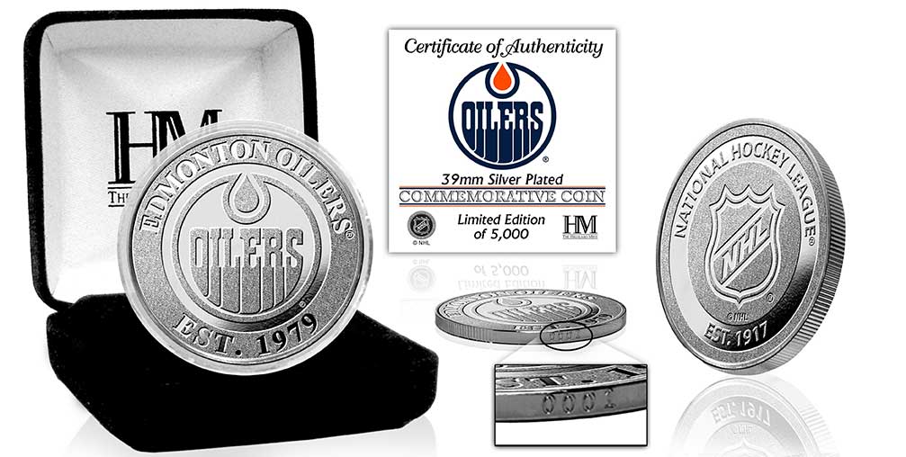 Edmonton Oilers Silver Mint Coin - Limited Edition NHL Collectible - Perfect for Hockey Fans, Collectors, and Gift Giving
