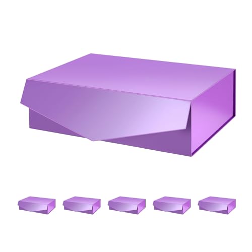 13.5x9x4.1 Inch-Purple-Pack of 6