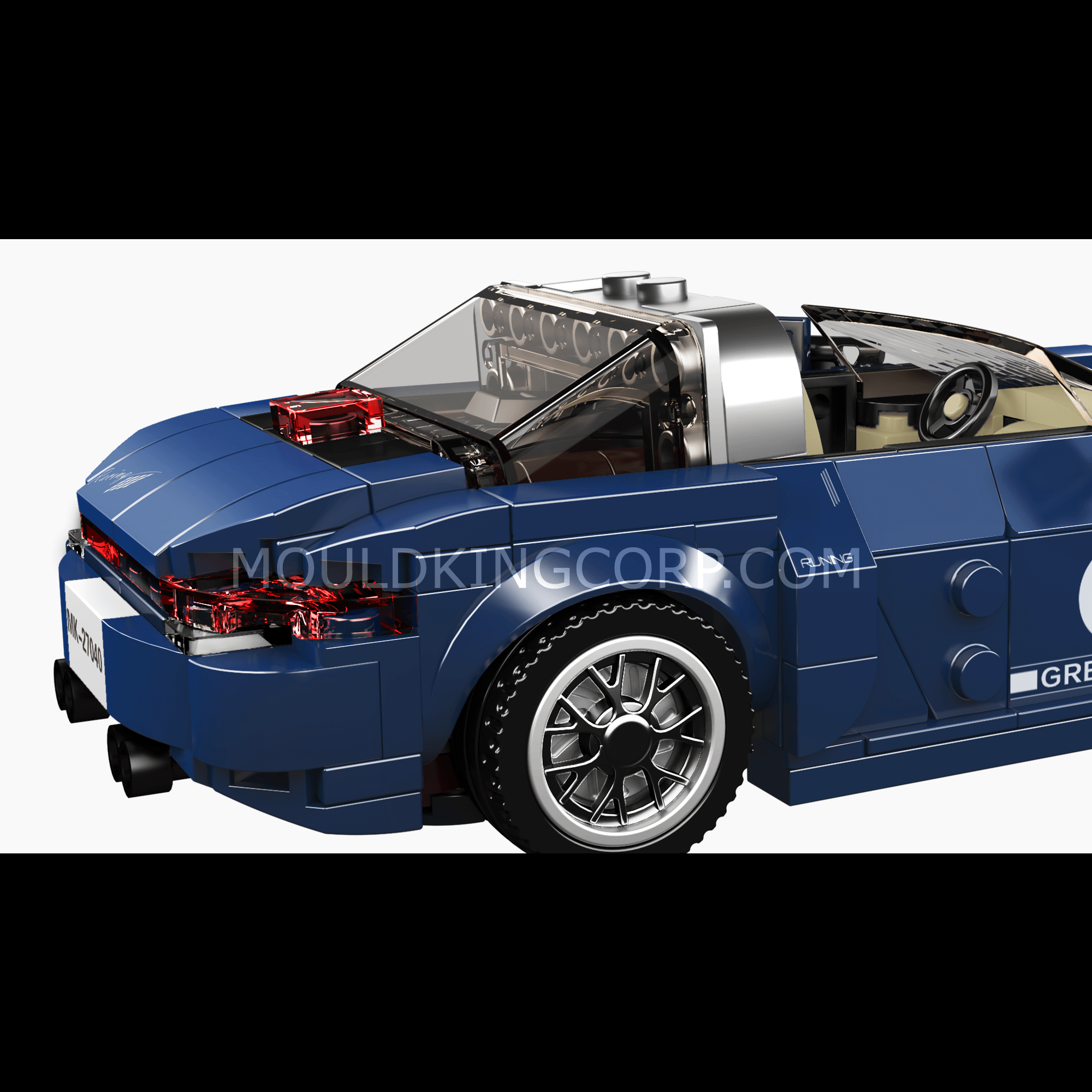 Mould King 27040 No. 911 Targa Car Model Building Set - 366 PCS DIY Sports Car Toy for Adults & Teens - Perfect for Collectors, Gifts, and Creative Play