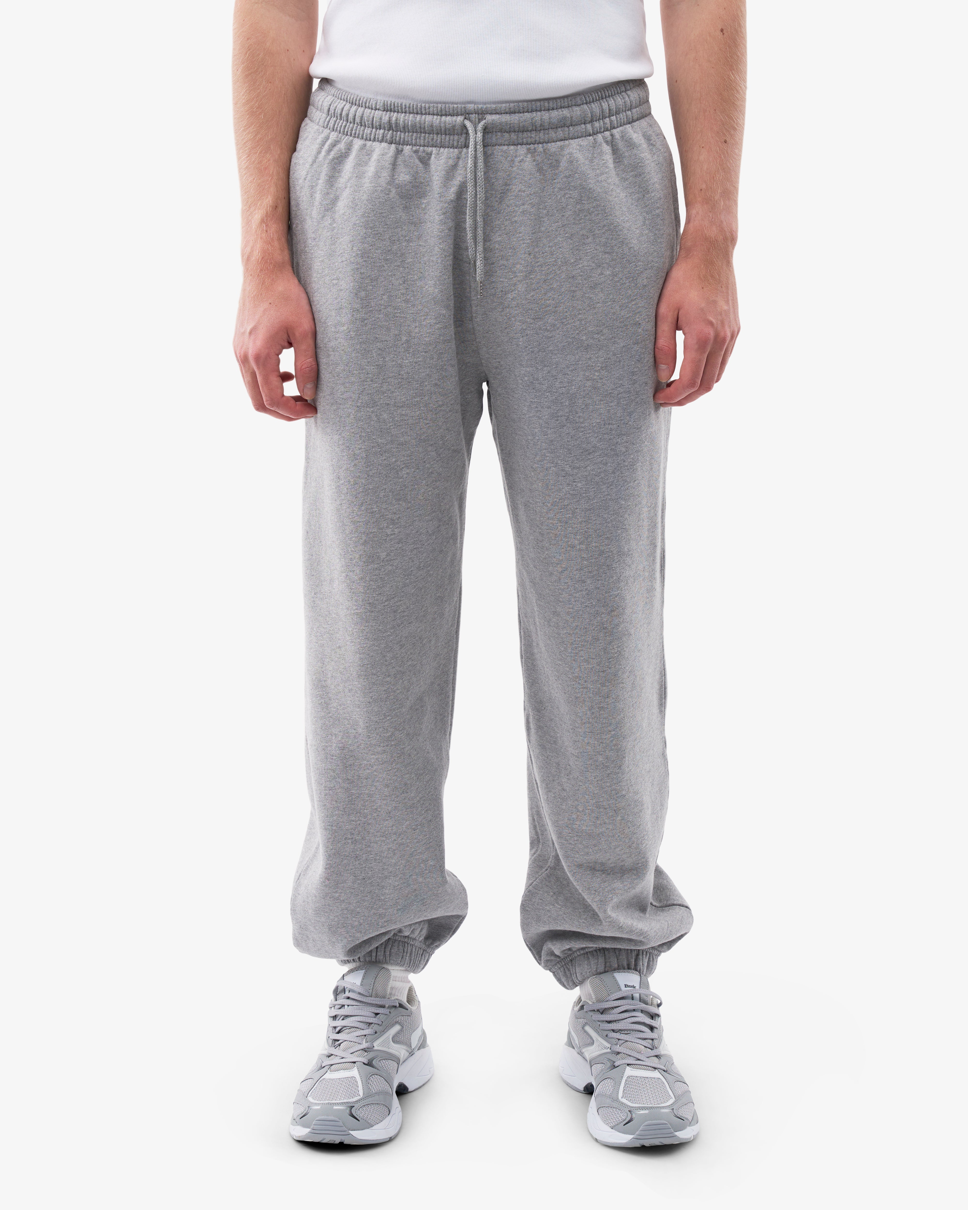 Organic Relaxed Sweatpants for Women - Soft Heather Grey Cotton Lounge Pants - Perfect for Yoga, Home Comfort & Casual Wear