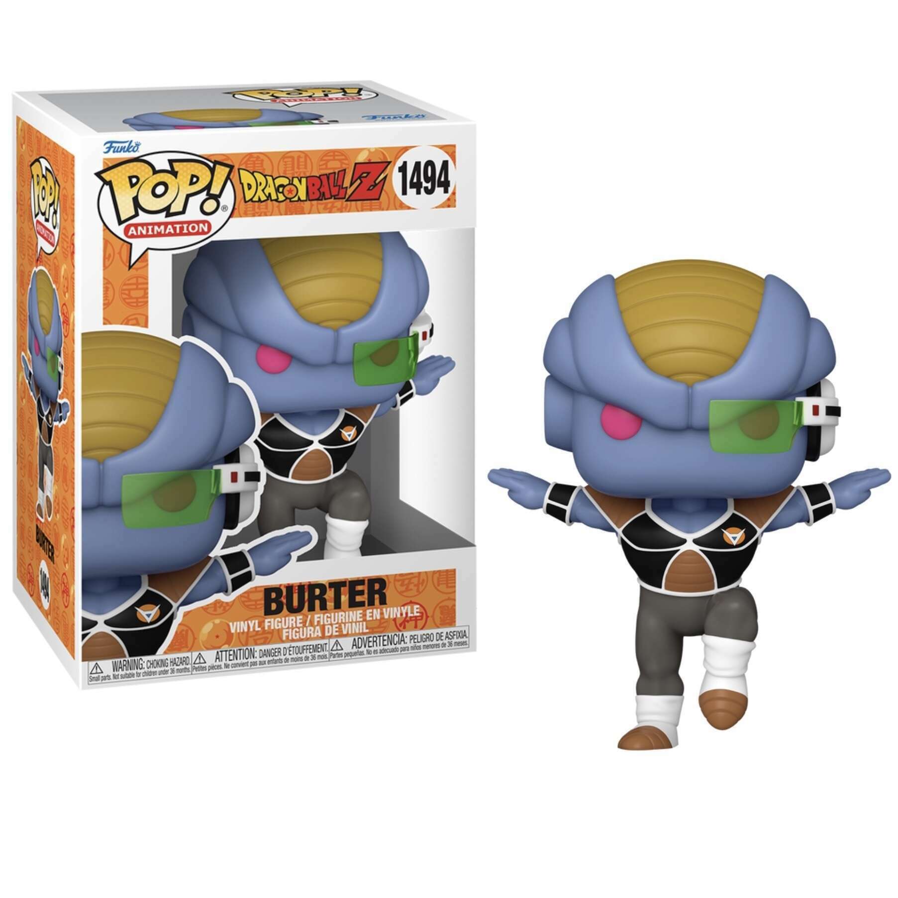 Dragon Ball Z Burter Funko Pop! Vinyl Figure #1494 - Collectible Anime Action Figure for Fans, Gift for DBZ Lovers - Perfect for Display, Anime Collections & Pop Culture Decor