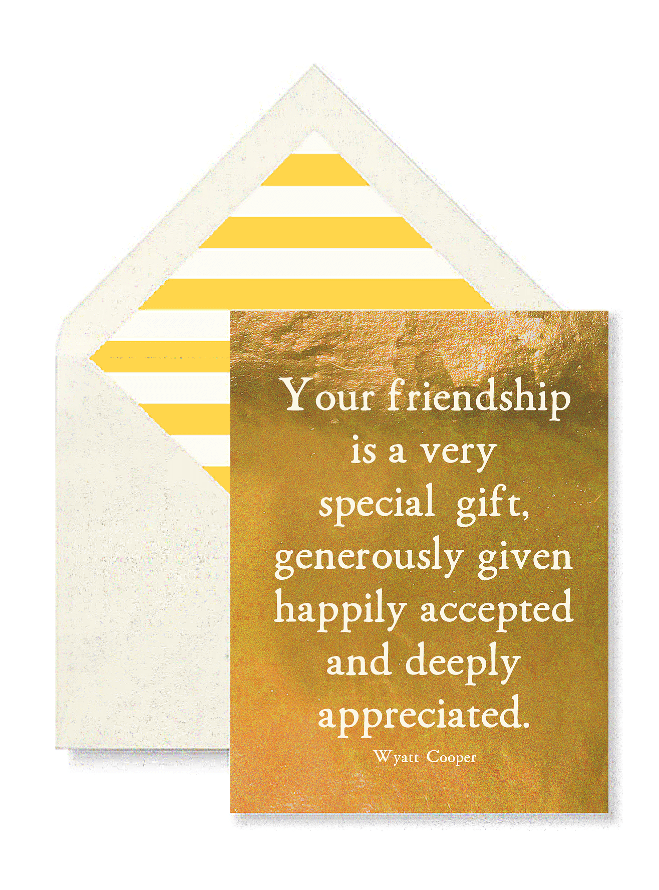 Your Friendship Is A Very Special Gift Greeting Card - Single Folded Blank Note Card for Birthday, Thank You, Anniversary & Friendship Day - Perfect for Handwritten Messages & Keepsakes