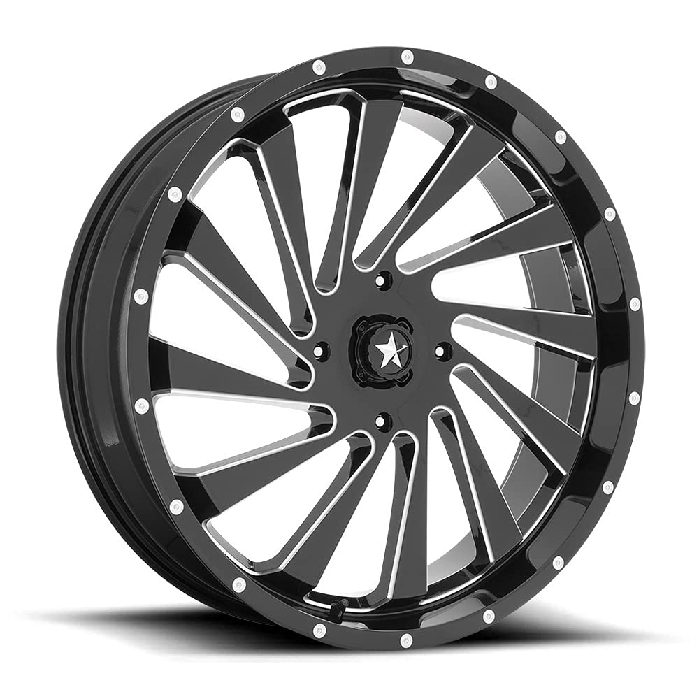 MSA Blade 18-Inch Wheels with 33-Inch BKT AT 171 Tires - 4x137 Bolt Pattern & 10mmx1.25 Lug Kit (9-Piece Bundle) - Perfect for Off-Road Trucks, Jeeps & SUVs