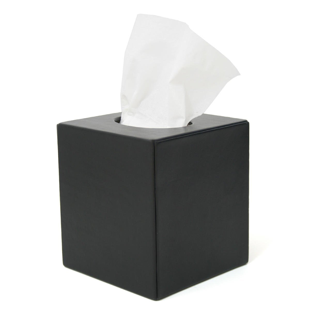 Custom Black Tissue Box Holder - Elegant Home & Office Decor for Living Room, Bathroom, or Desk Organization
