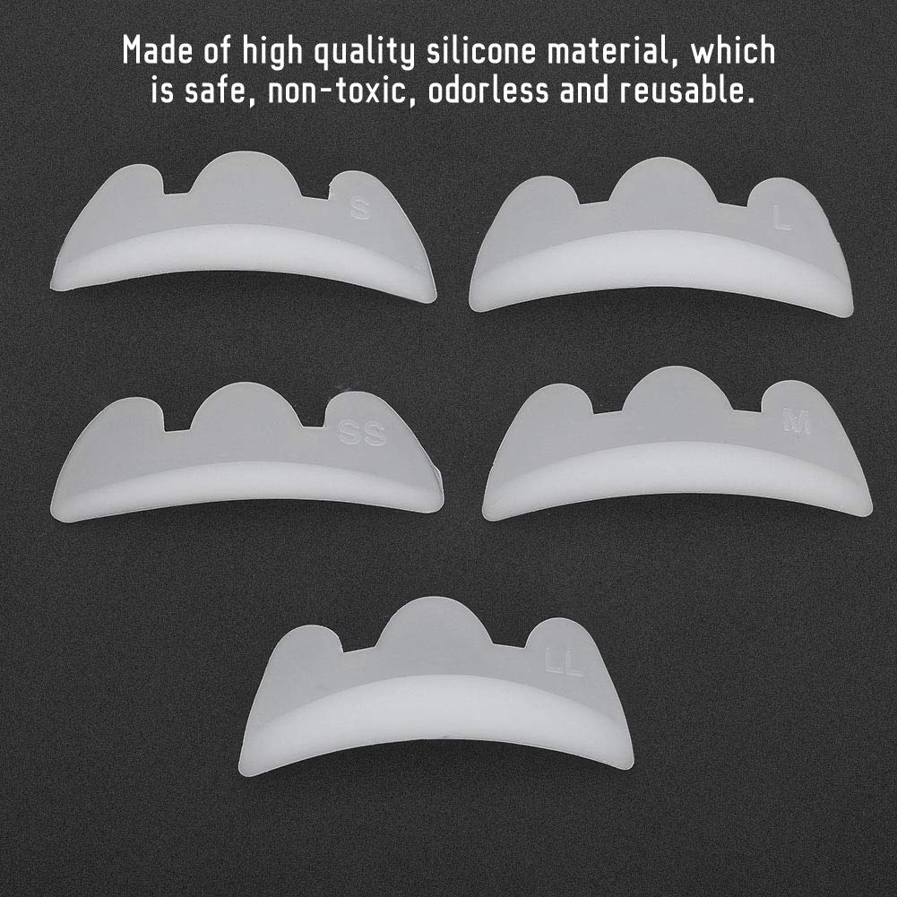 5 Pairs Silicone Eyelash Perming Pads - Reusable Eyelash Curling & Lifting Shield Patch for Lash Perm Treatment, Professional Makeup Tool for Salon & Home Use - Perfect for Lash Extensions, Volume Lashes & Natural Lash Enhancement