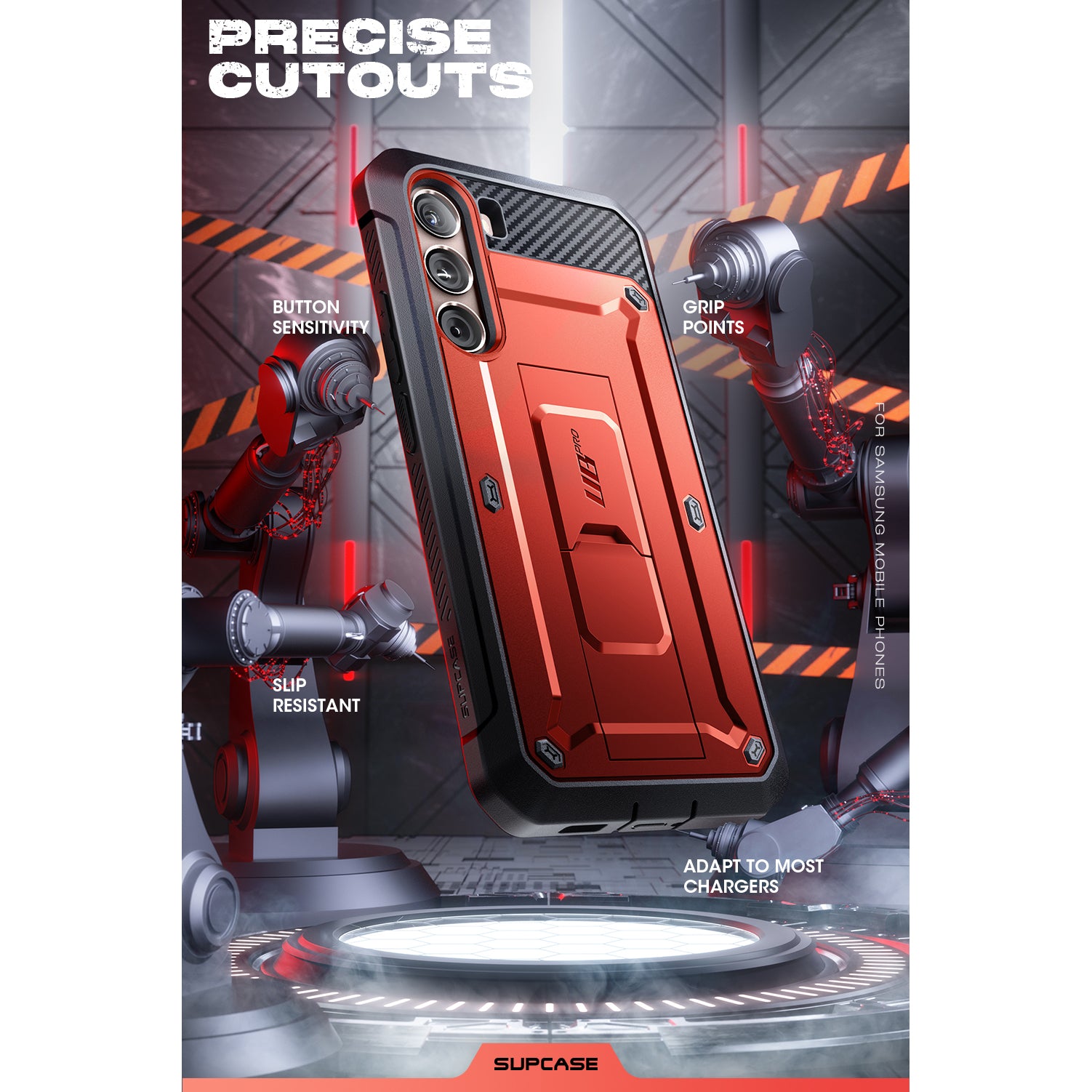Samsung Galaxy S23 Unicorn Beetle PRO Heavy Duty Rugged Case - Metallic Red | Shockproof & Drop Protection for Outdoor, Work & Adventure