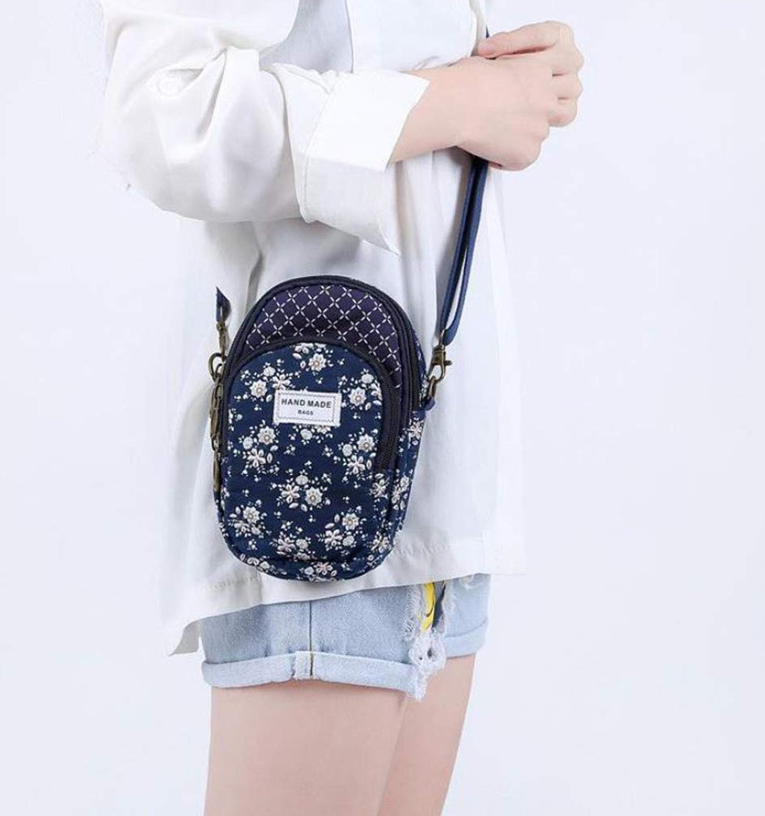 WITERY Small Crossbody Bags for Women - Cute Floral Crossbody Purse, Mini Cloth Pouch Phone Wallet | Perfect for Travel, Shopping & Everyday Use