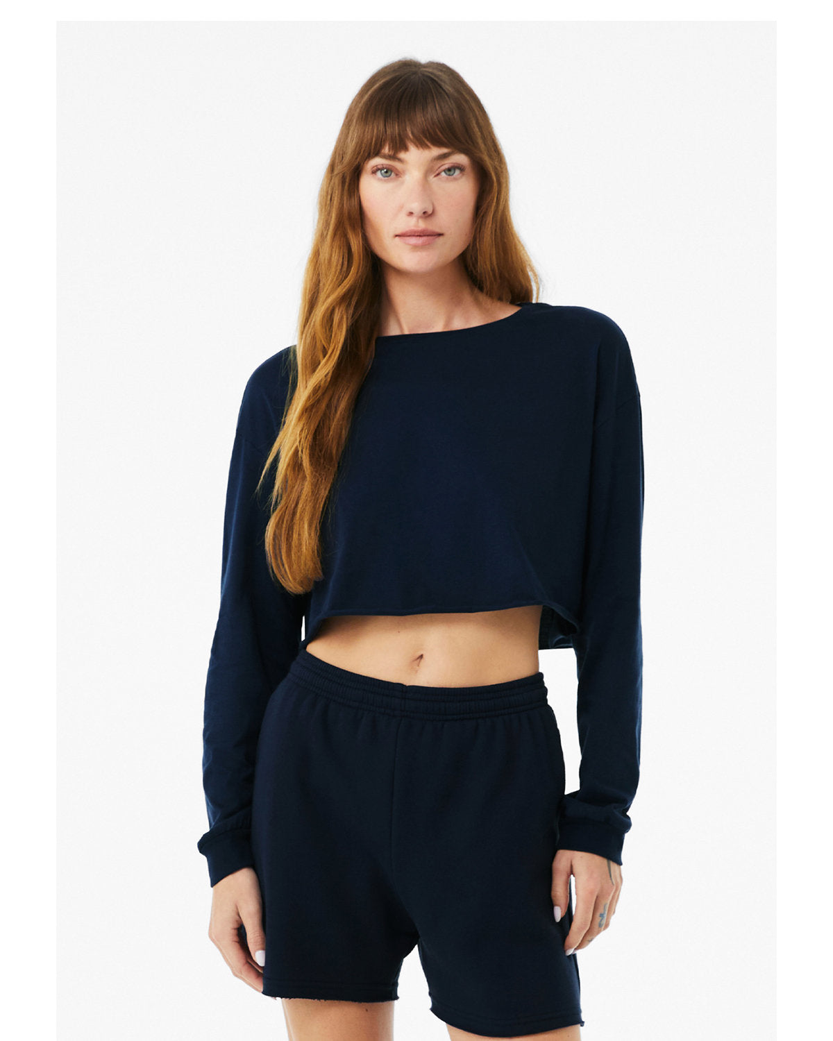 Bella + Canvas 6501B Women's Cropped Long Sleeve T-Shirt - Soft Cotton Tee for Casual Wear, Workout & Layering | Perfect for Yoga, Running & Everyday Outfits