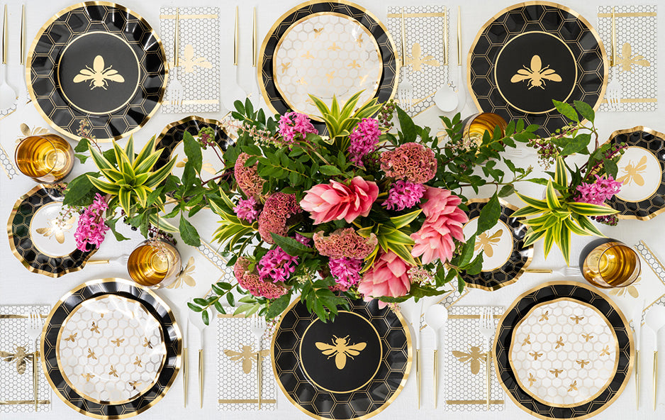 Premium Honeybee Design Cocktail Napkins - 20 Pack | Elegant Party, Wedding & Event Decor | Eco-Friendly Paper Napkins for Drinks & Appetizers