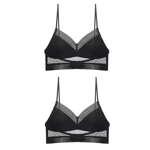 2pcs Black Bra