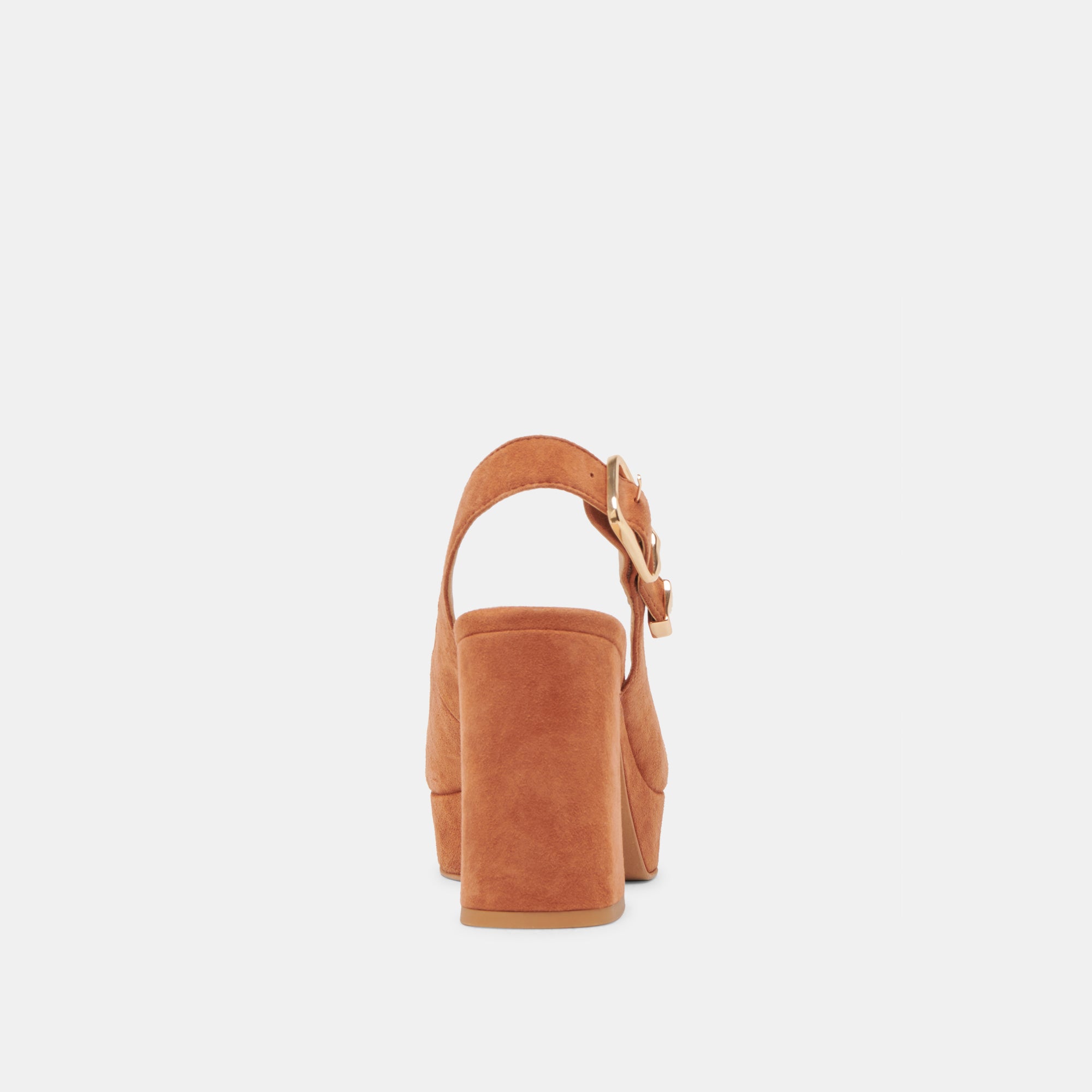 FLORES Women's Chunky Block Heels in Caramel Suede - Comfortable & Stylish High Heels for Work, Party & Evening Events