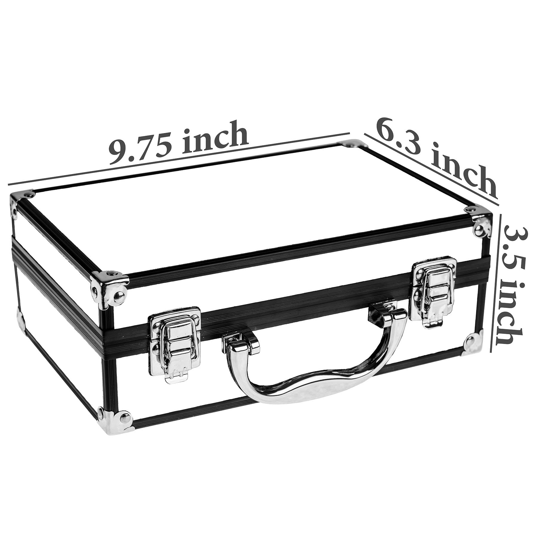 Professional Makeup Train Case with Carry Handle - Large Cosmetic Organizer for Makeup Artists & Travel - Perfect for Salon, Home Use & On-the-Go Touch Ups