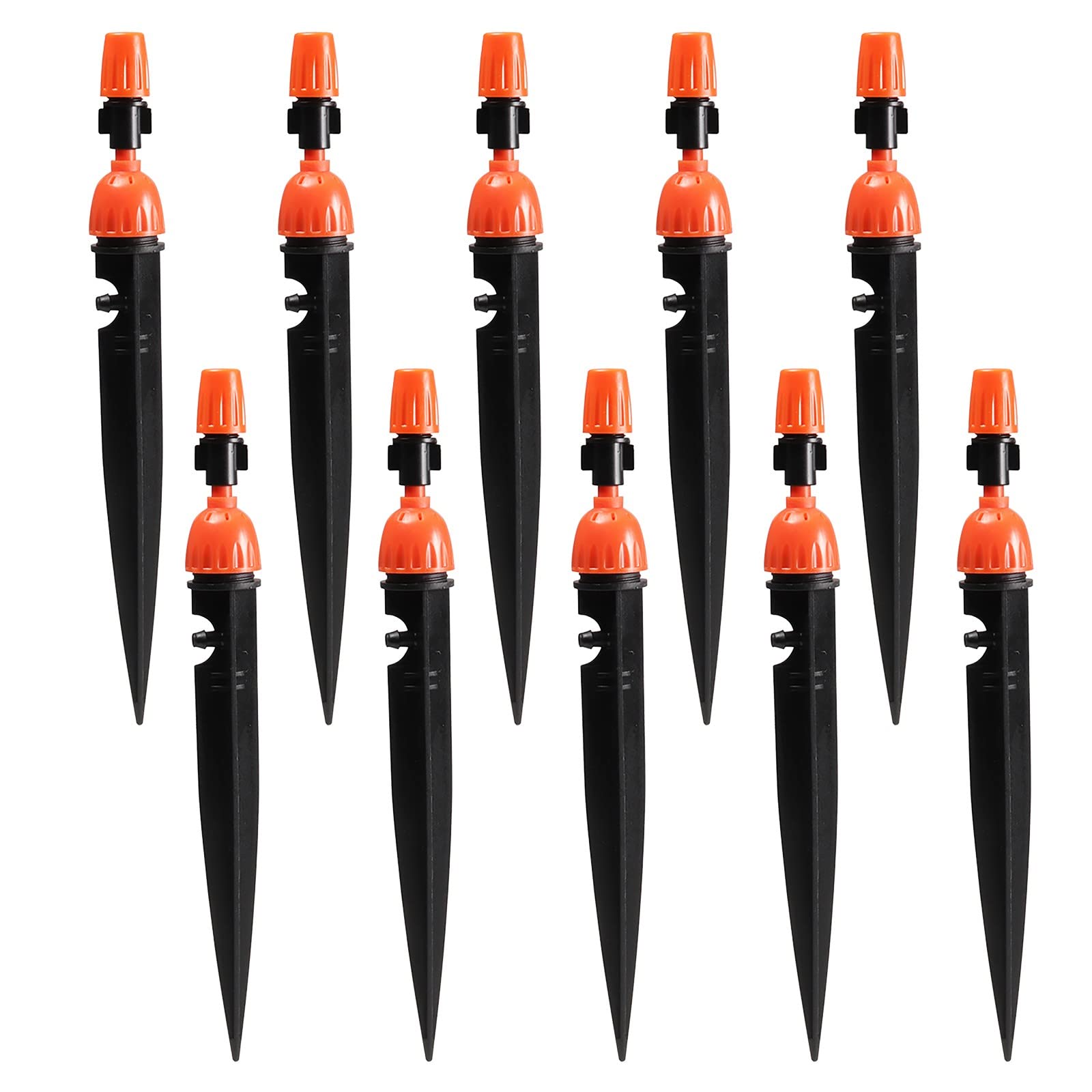 1/2 Inch Auto Refractive Nozzle Conical Hanging Sprinkler - Micro Spray Irrigation Kit for Garden, Lawn & Drip Watering | Overhead Atomizing Hose Sprayer with Adjustable Holder | Perfect for Backyard, Greenhouse & Landscape Irrigation