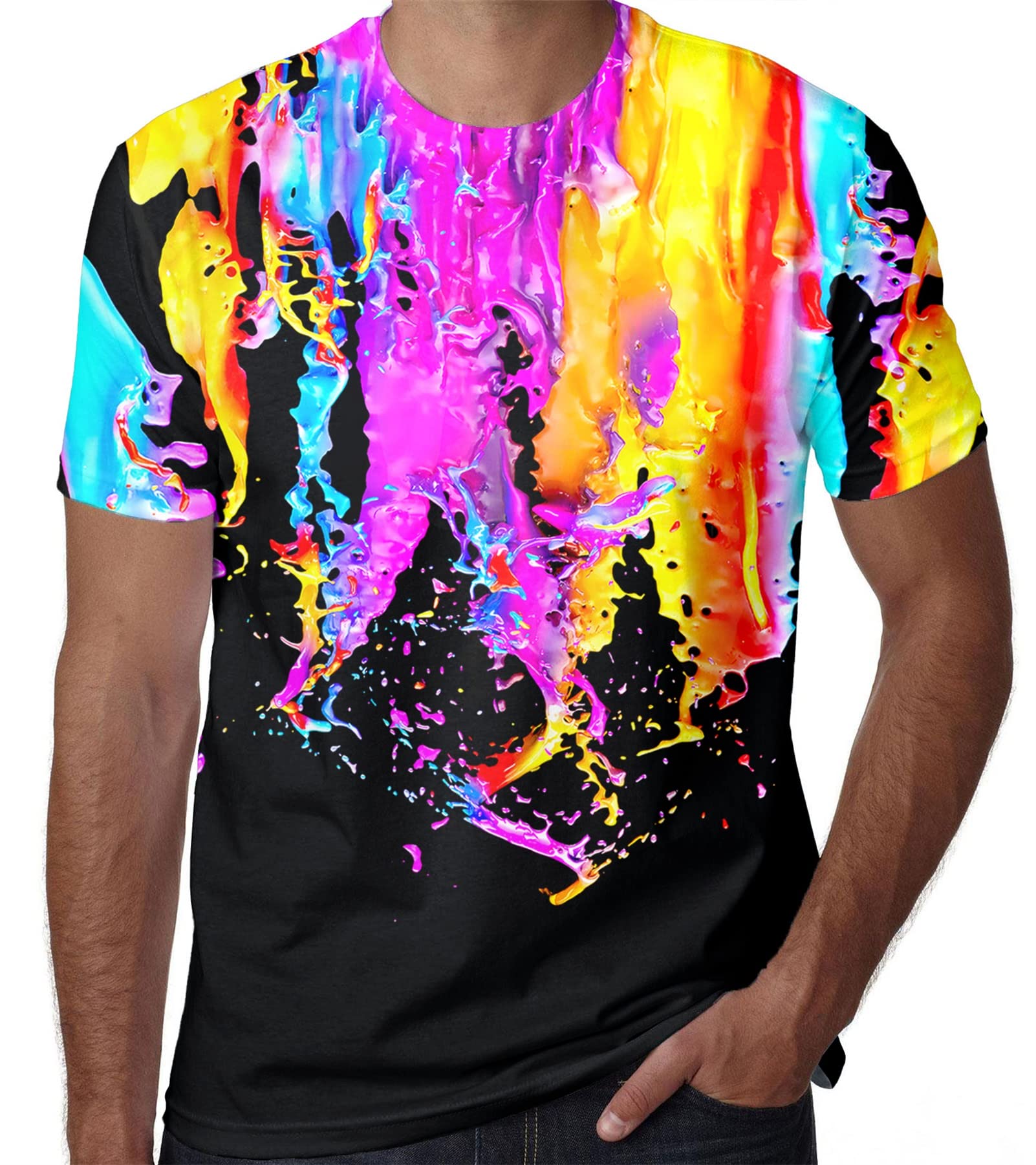 SYAIMN Unisex 3D Printed Graphic T-Shirt - Funny Colorful Summer Tee for Men & Women | Casual Wear, Street Fashion, Gift Idea