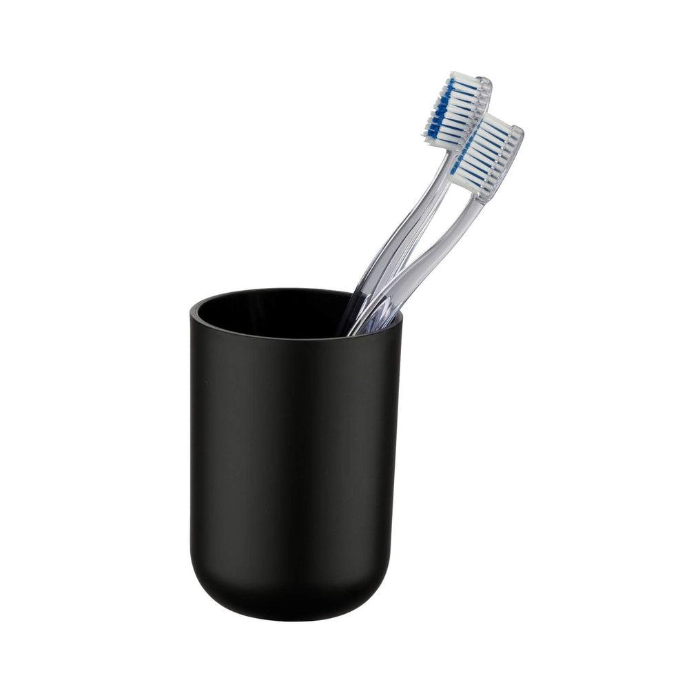 Premium Brasil Toothbrush Tumbler - Black | Travel-Ready Oral Care Cup with Lid | Perfect for Home, Office & Gym Use