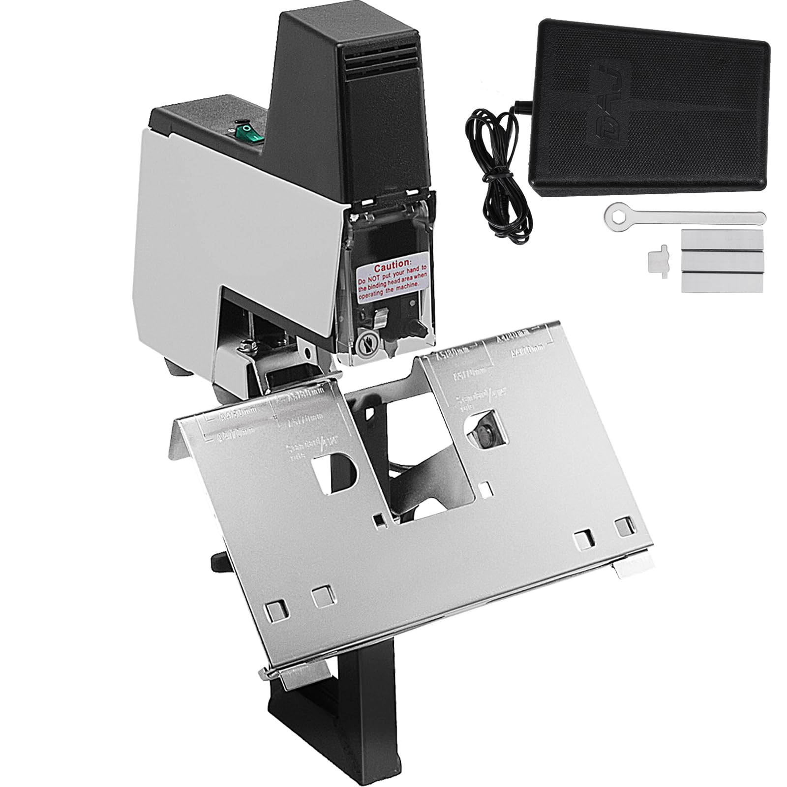 VEVOR Electric Stapler Rapid 106 Automatic Saddle Book Binder - Heavy Duty Flat & Book Binding Machine for 2-50 Sheets (110V, Black) - Perfect for Office, School, and Home Document Binding