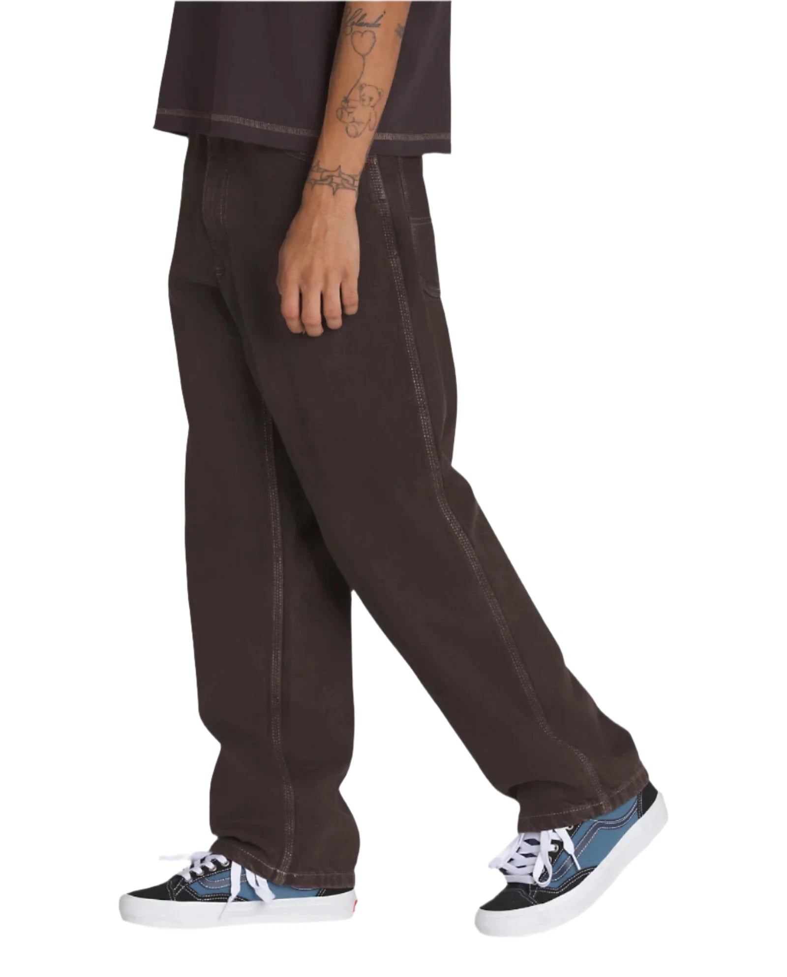 VANS Skate Check 5 Loose Fit Denim Pants for Men - Streetwear Skateboarding Jeans for Casual Wear and Night Out
