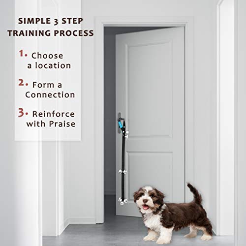 Duke & Dixie Dog Doorbells - 2 Pack Adjustable Pet Training Bells for Puppy Potty Training | Premium Quality Extra Large Loud Door Bells with Whistle | Perfect for Housebreaking Dogs & Teaching Outdoor Bathroom Habits