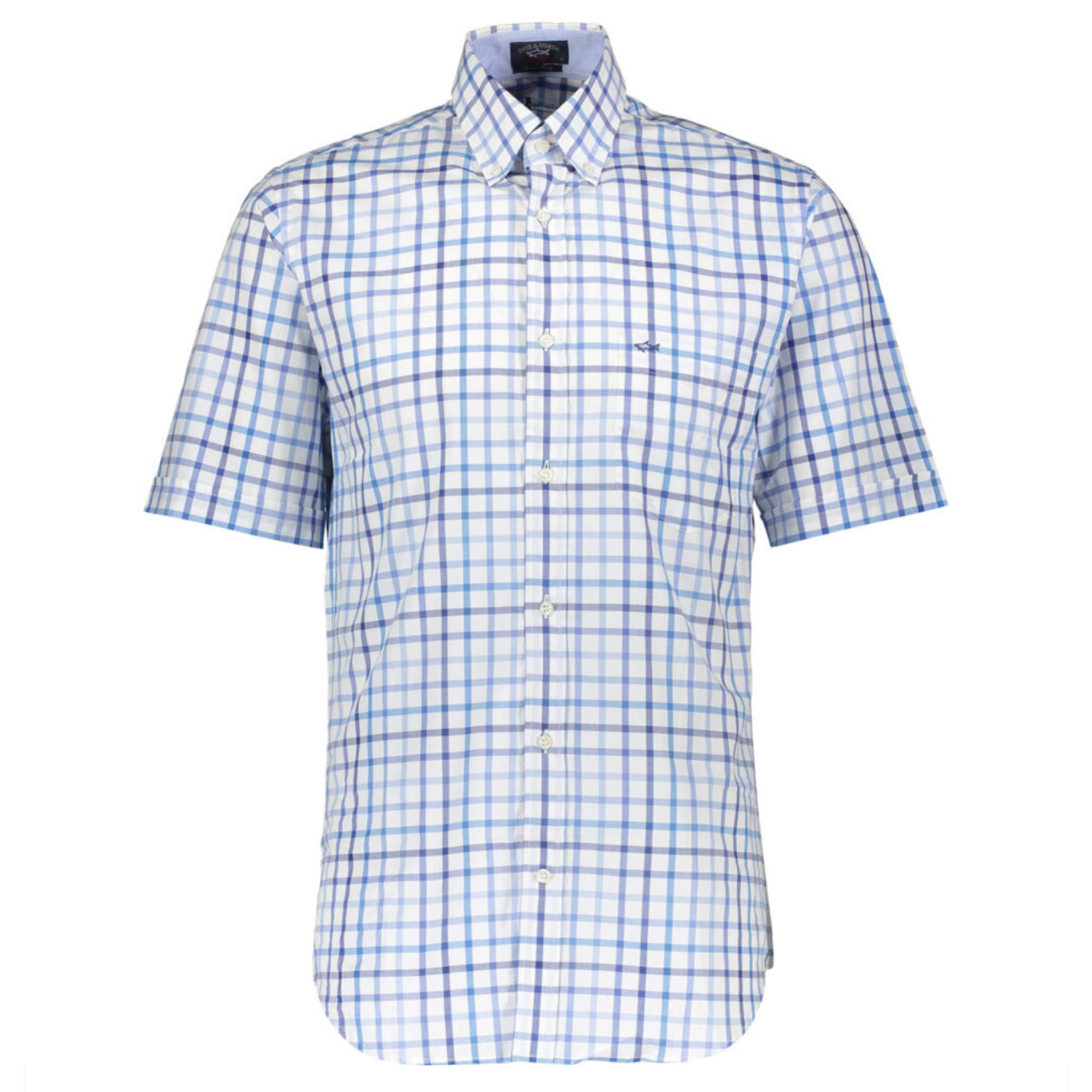 Paul & Shark Men's Slim Fit Embroidered Logo Dress Shirt - Premium Business & Casual Wear for Office & Social Events