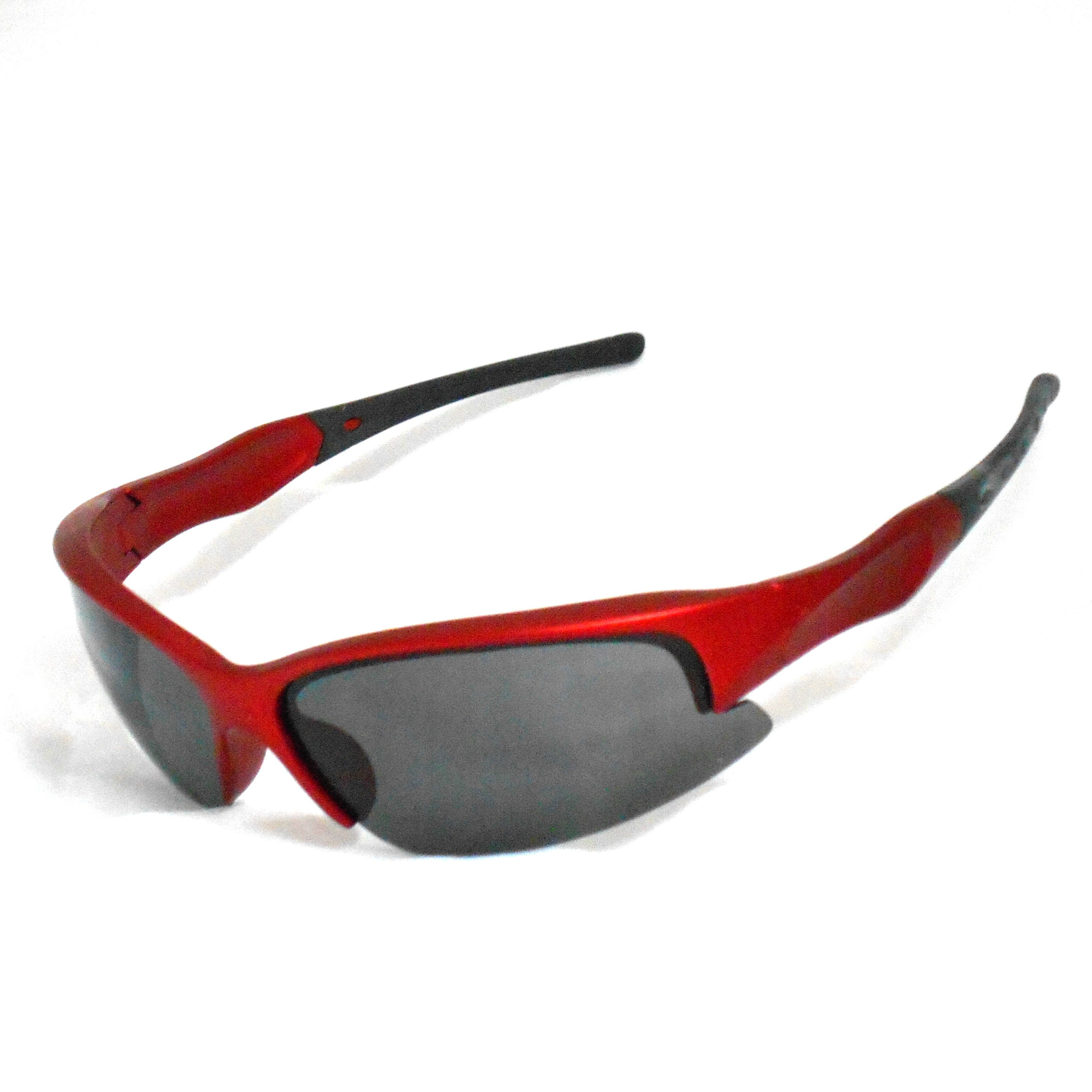 Red Wraparound Sports Sunglasses for Running Cycling Golf - UV Protection Polarized Lens for Outdoor Activities