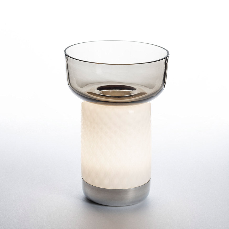 Llamp + Grey Glass Plate