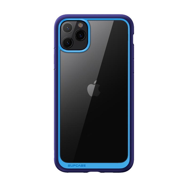 iPhone 11 Pro Max 6.5 Inch Shockproof Clear Case with Navy Blue Unicorn Beetle Design - Perfect for Daily Protection & Outdoor Activities