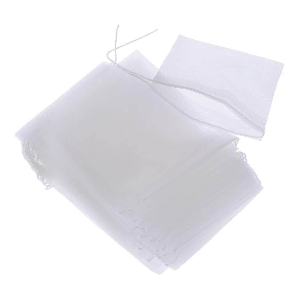joyMerit 50PCS Disposable Tea Filter Bags with Drawstring Seal - 5x6cm for Loose Leaf Tea & Herbs | Perfect for Home Brewing, Iced Tea & Travel