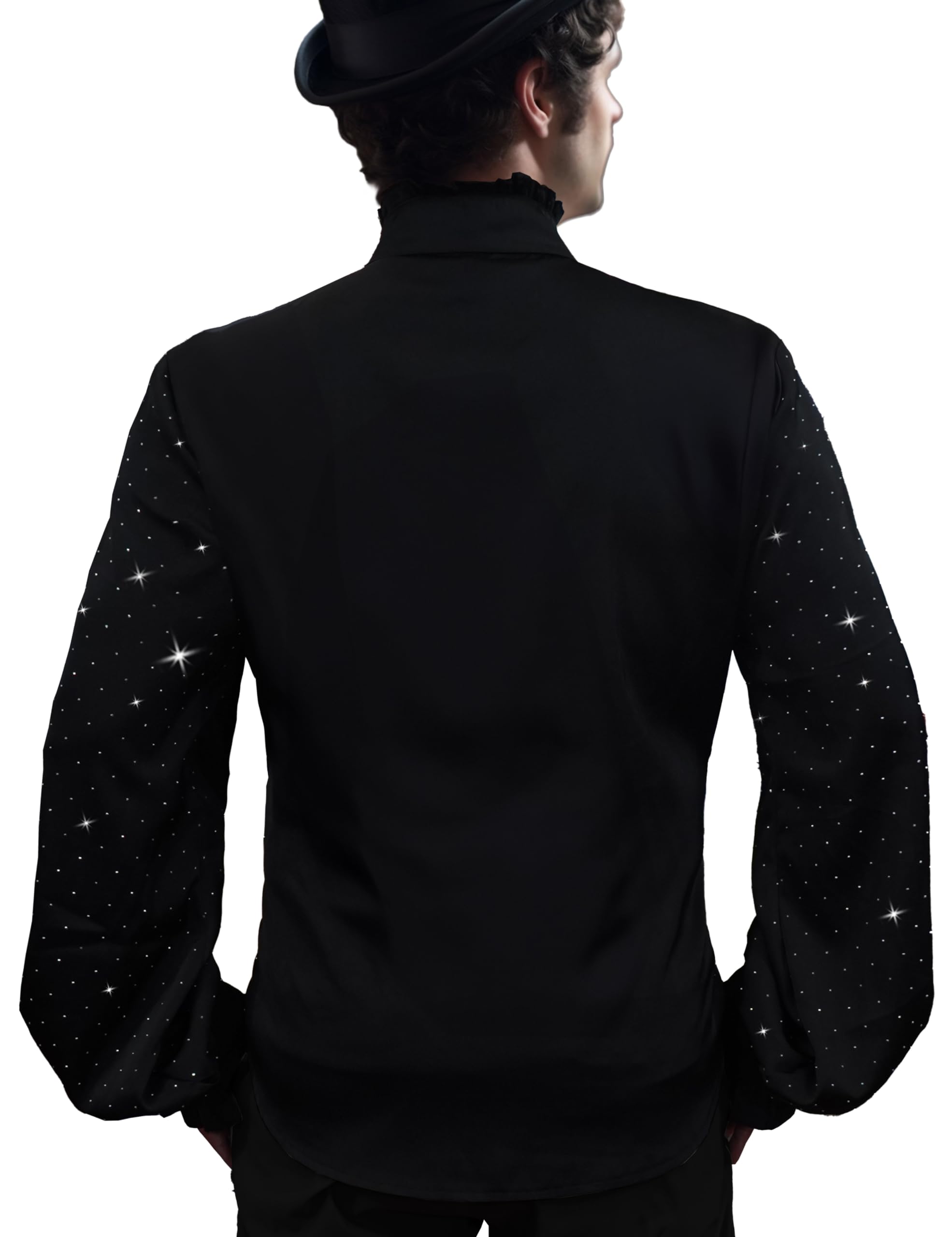 Men's Pirate Vampire Shirt - Renaissance Victorian Medieval Gothic Costume Top for Halloween, Cosplay, LARP & Themed Parties