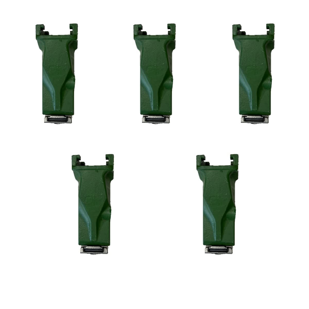 5 Pack V29 & V29SYL Bucket Teeth with 29PN Flex Pins - Heavy Duty Excavator Digging Teeth for Construction, Mining & Landscaping Equipment