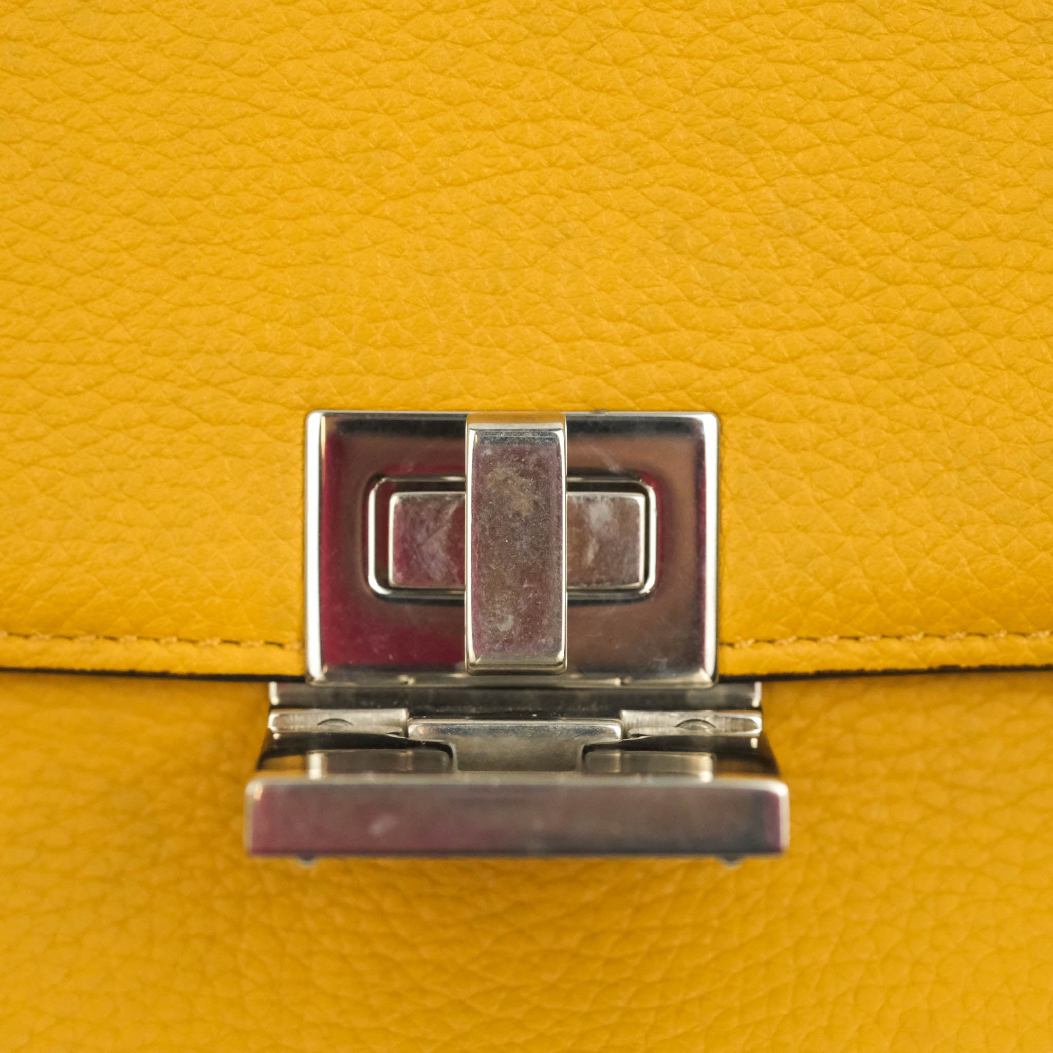 Celine Small Trapeze Bag in Mustard Yellow - Genuine Grained Calfskin Leather Crossbody Purse for Women | Perfect for Work, Travel & Everyday Use
