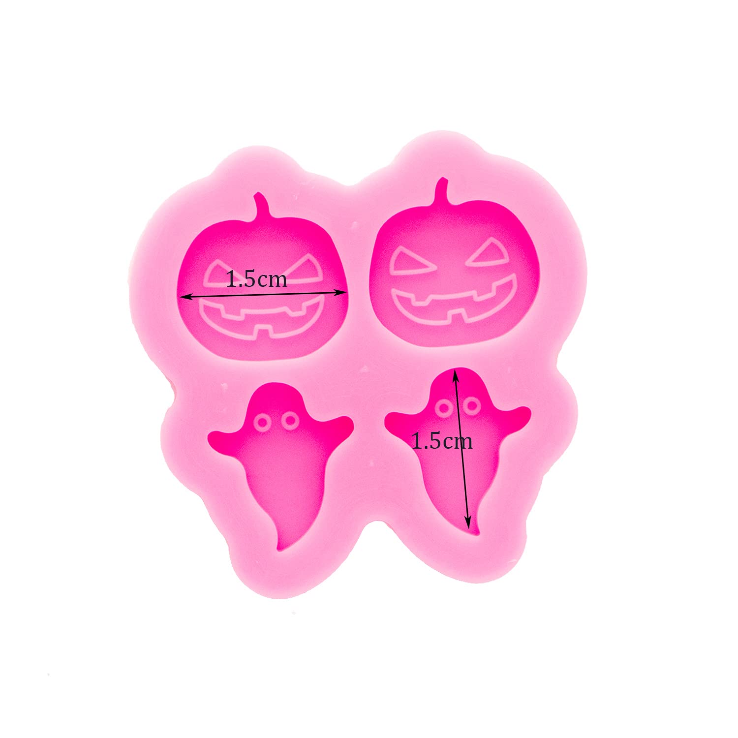 5Pcs Silicone Earring Molds for Jewelry Making - DIY Resin Ear Stud Molds, Pumpkin Ghost Leaf Cup Dog Design - Epoxy Resin Casting Molds for Fashion Jewelry Crafts - Perfect for Halloween, Christmas Gifts & Handmade Accessories