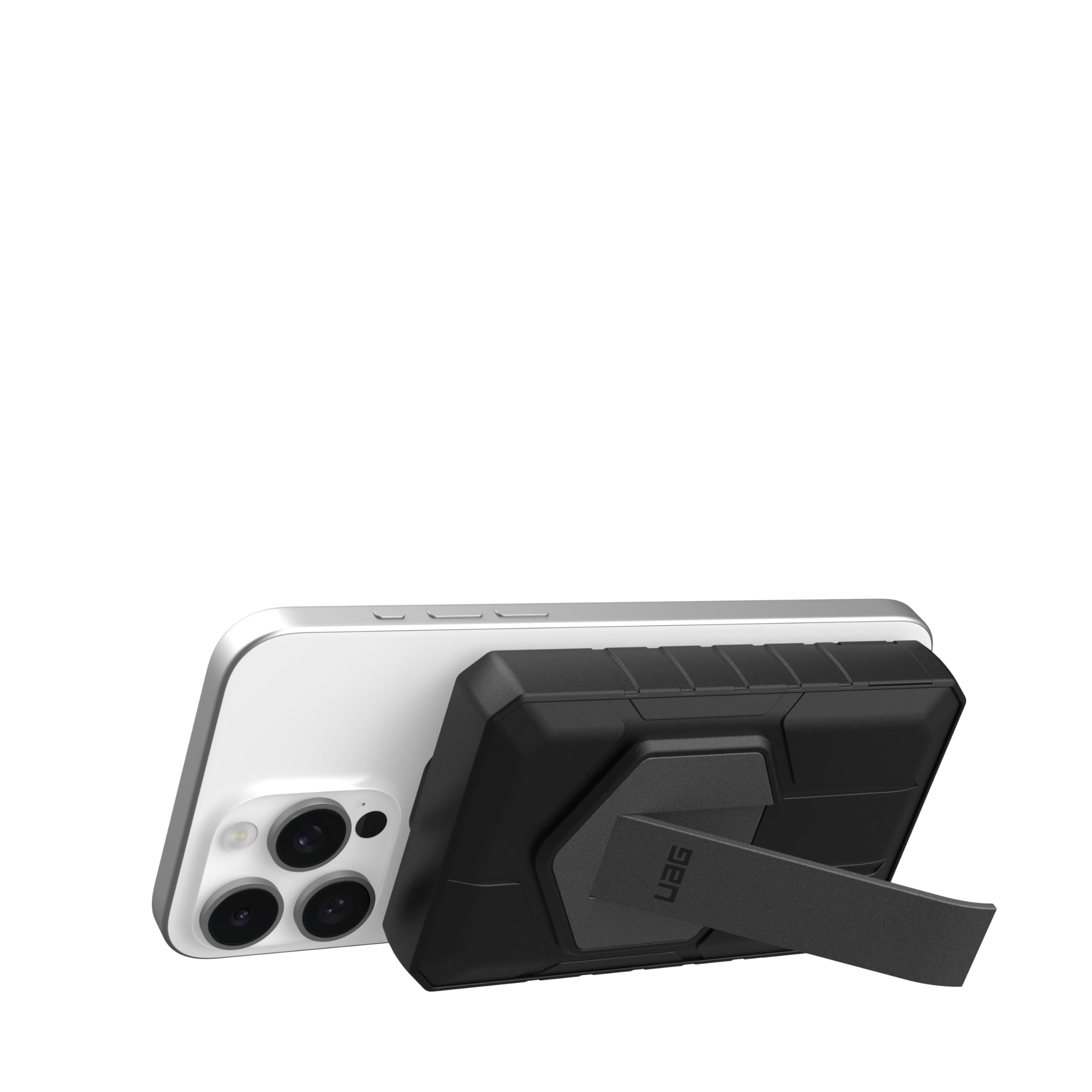 URBAN ARMOR GEAR UAG 10000mAh Magnetic Wireless Power Bank - 20W Fast Charging, 2-Port USB-C/USB, Portable Charger with Kickstand for iPhone 16, Galaxy S25 (Black/Grey) | Perfect for Travel, Camping & Emergency Power Backup