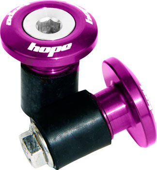 Hope Grip Doctor Bar End Plugs - Purple Bicycle Handlebar Plugs for Road & Mountain Bikes | Shock Absorption & Safety Protection for Cycling Enthusiasts